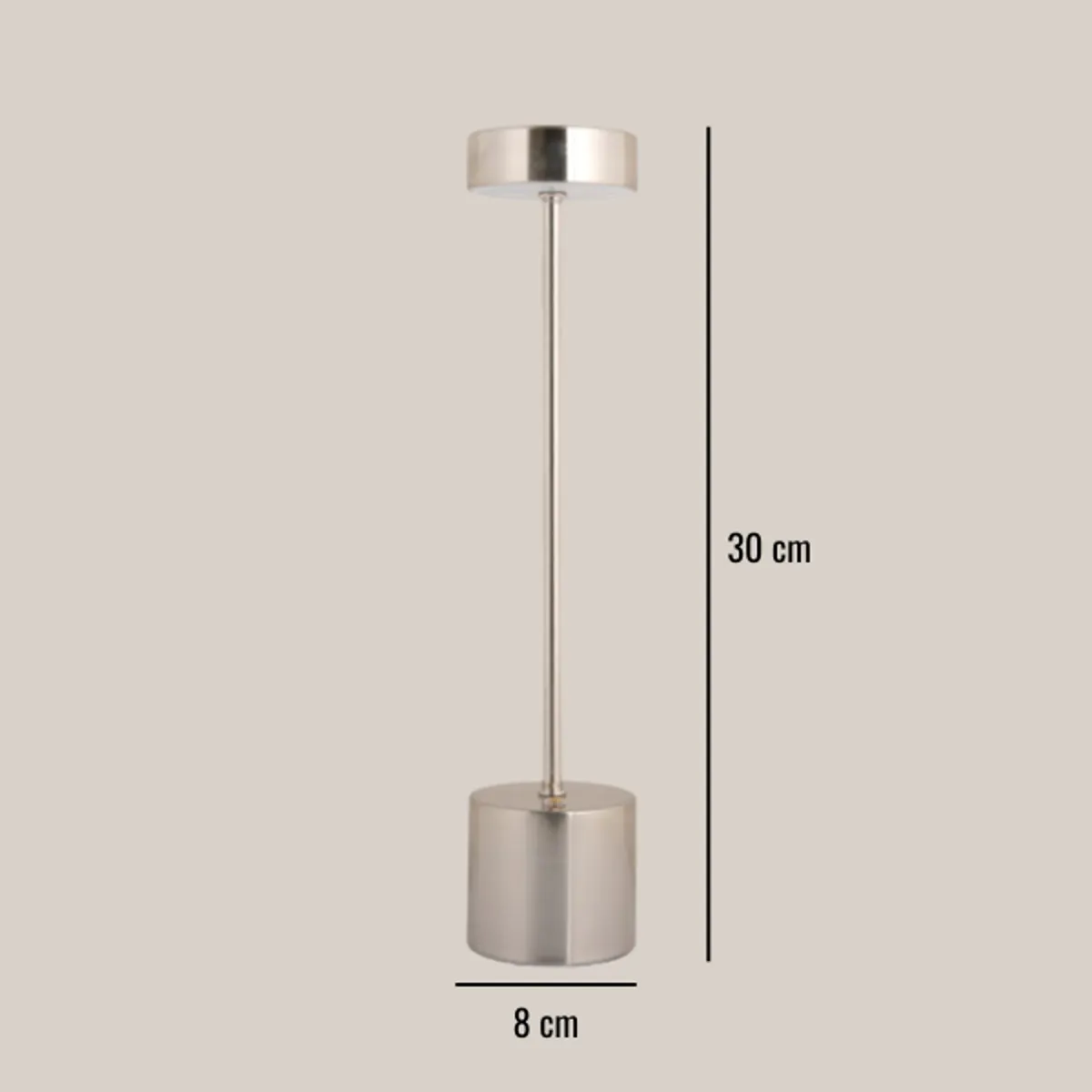 Baterijska namizna svetilka Silver